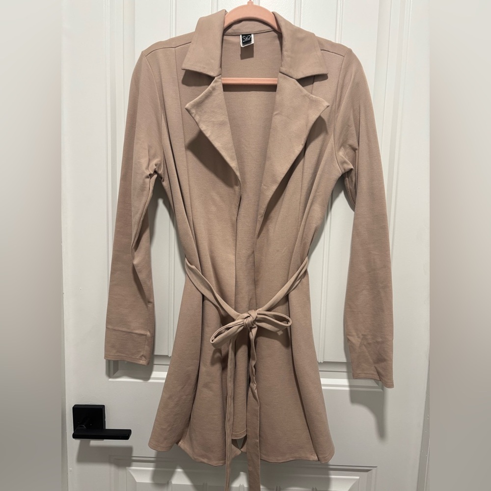 Windsor Beige Long Sleeve Cardigan / Size Small